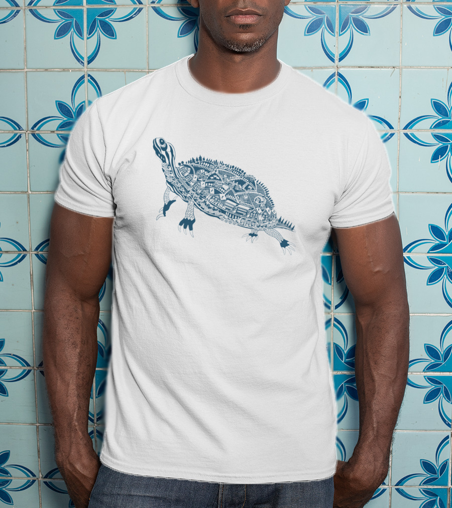 Back Roads Blue Turtle Scenic Landscape 1094094 T-Shirt