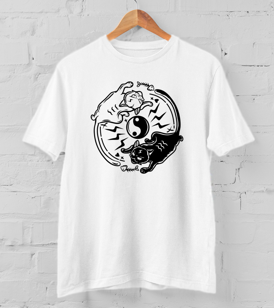Balance 1185067 Yin Yang Cats T-Shirt