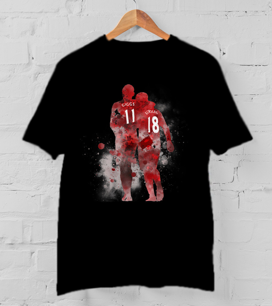 Genuine Legends Giggs 11 Scholes 18 Football Heroes T-Shirt