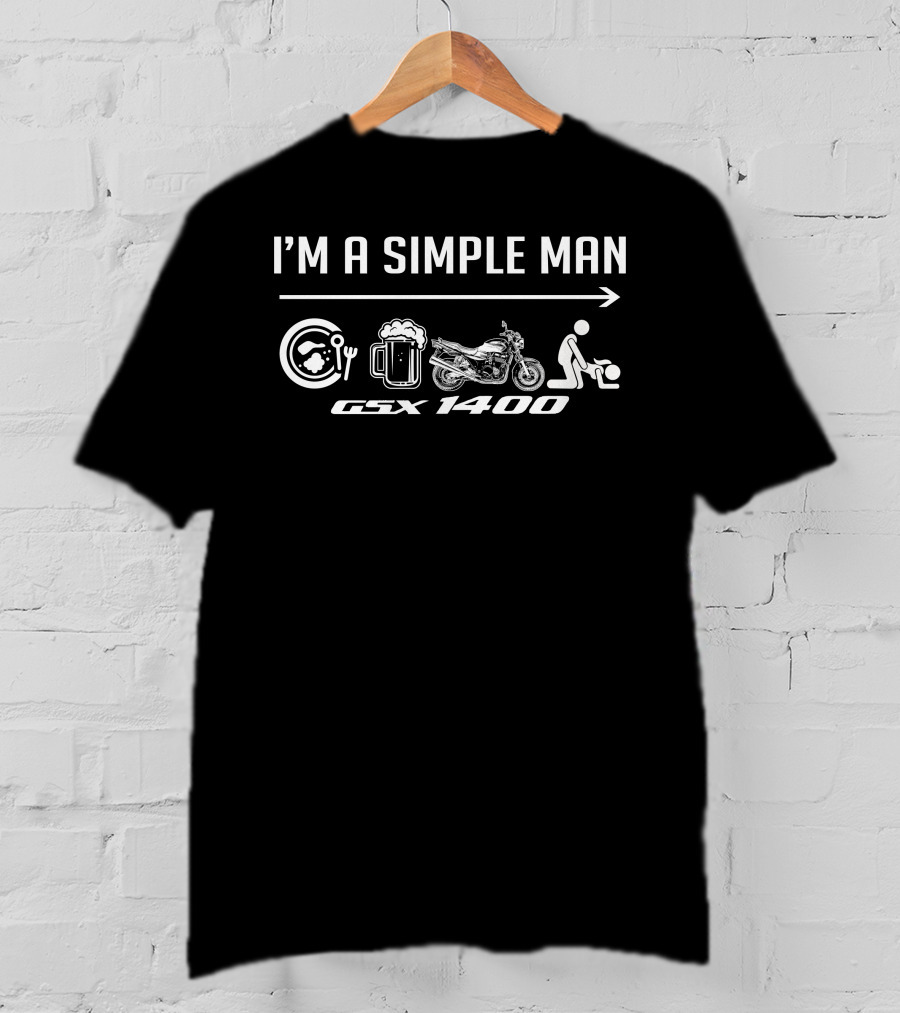 I'm A Simple Man GSX 1400 Food Beer Motorcycle T-Shirt