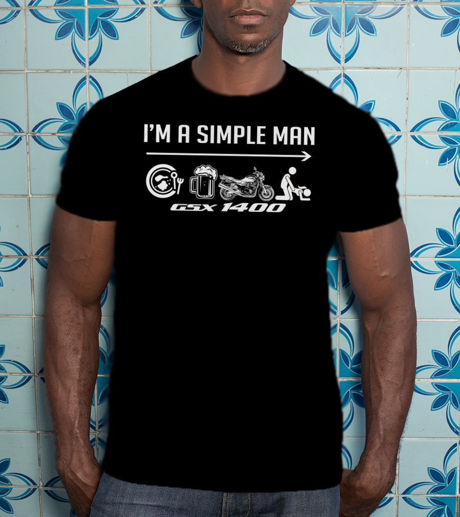 I'm A Simple Man GSX 1400 Food Beer Motorcycle T-Shirt