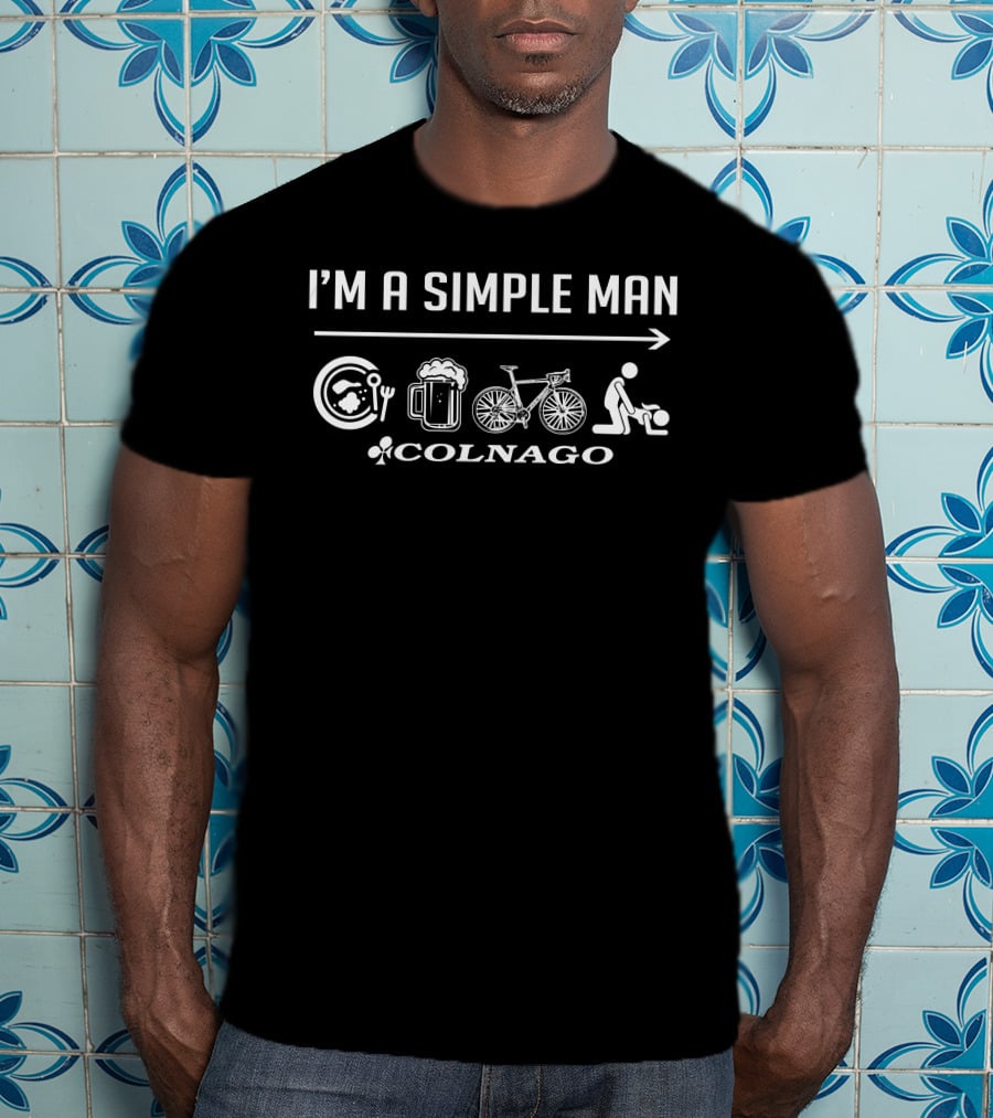 I'm A Simple Man Colnago Cycle Beer Food Icons T-Shirt