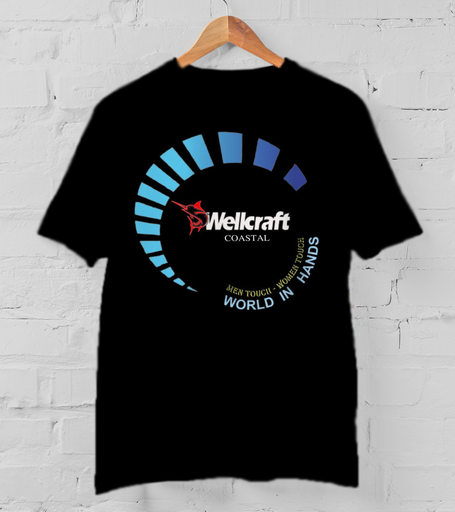 Wellcraft Coastal World In Hands Men Touch Women Touch T-Shirt
