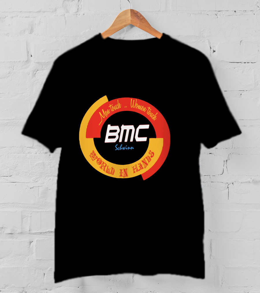 BMC Schwinn Men Touch Women Touch World In Hands Vintage T-Shirt