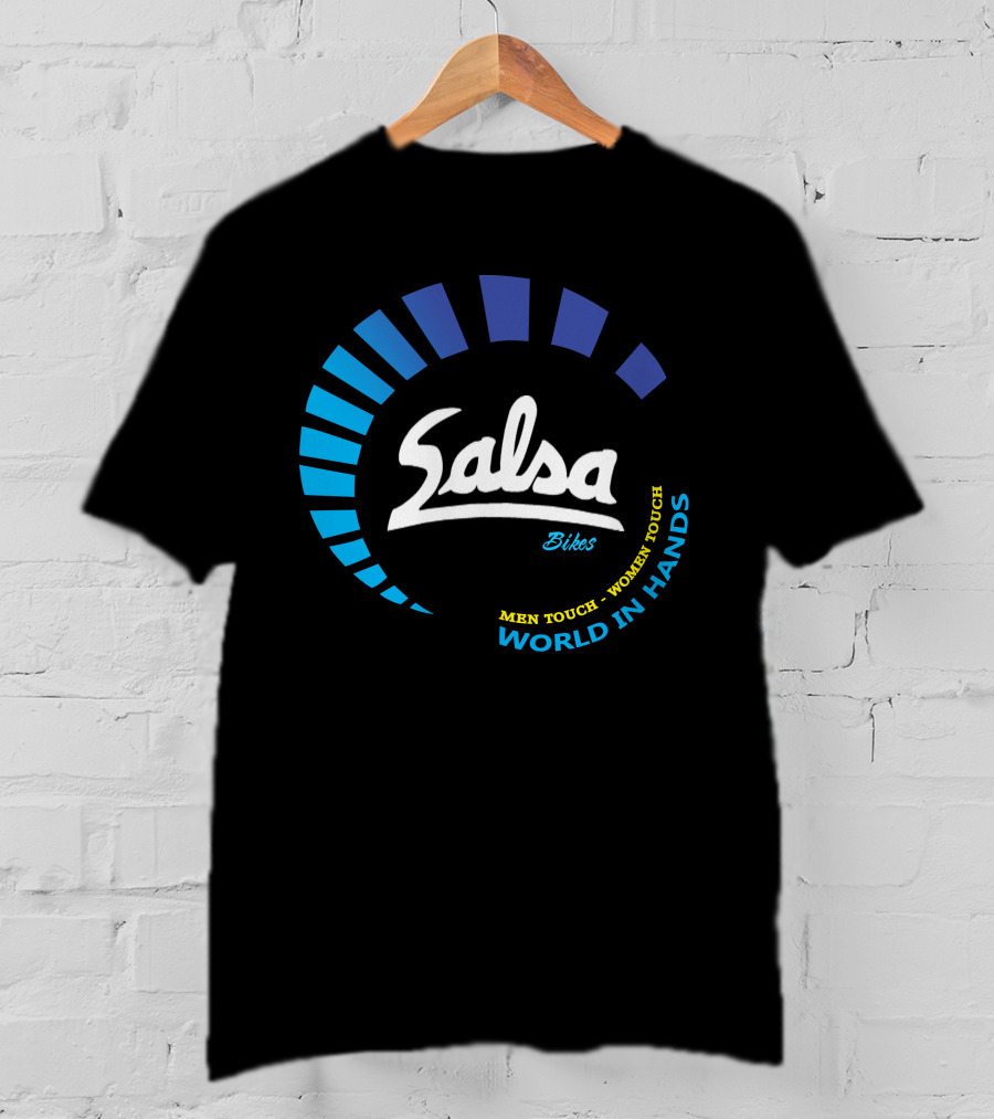 Salsa Bikes Men Touch Women Touch World In Hands T-Shirt