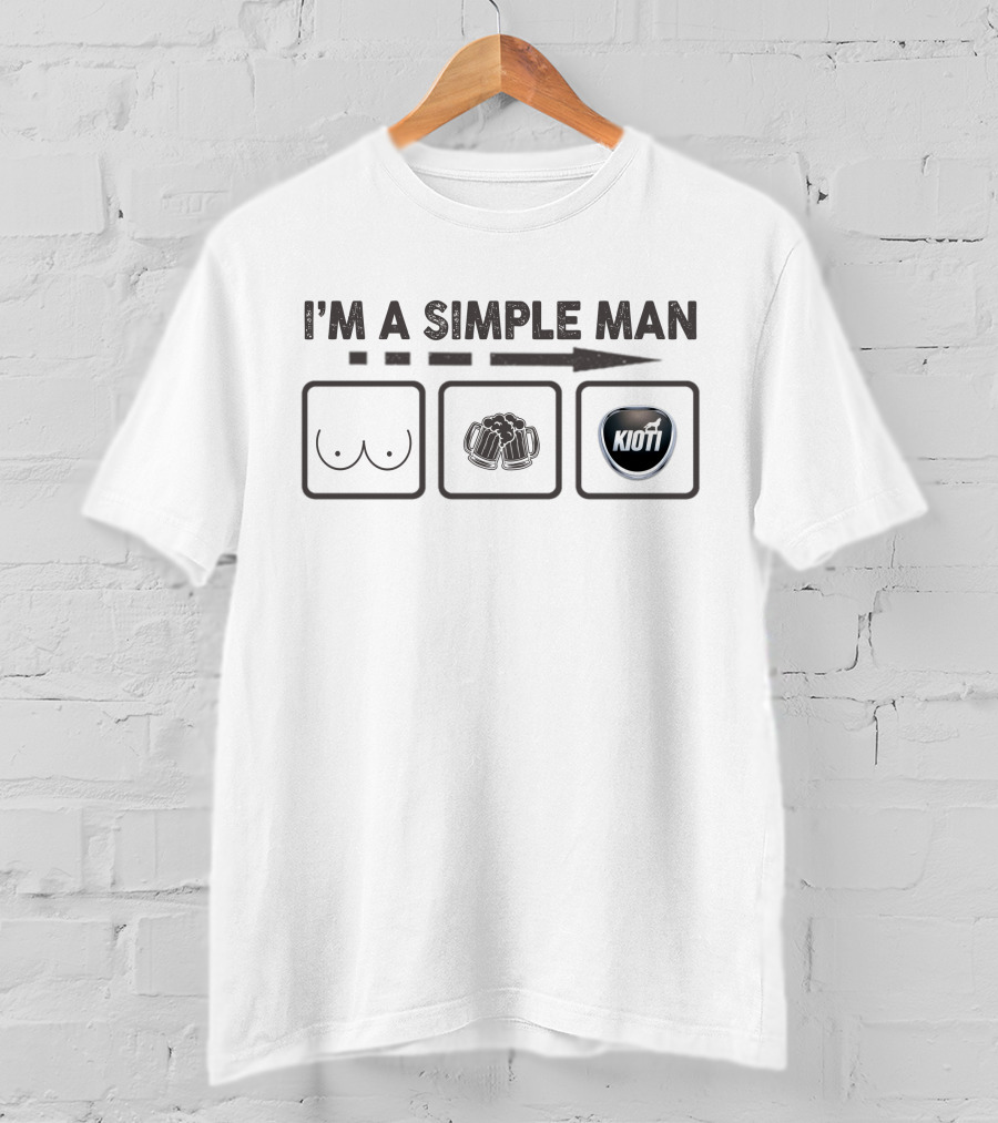 I'm A Simple Man Beer Kioti Tractors T-Shirt