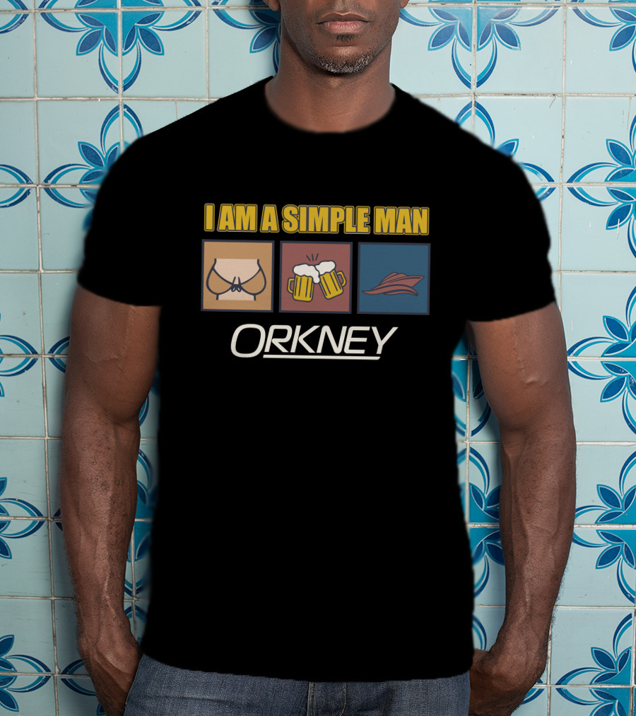 I Am A Simple Man Orkney Beer And Boats T-Shirt