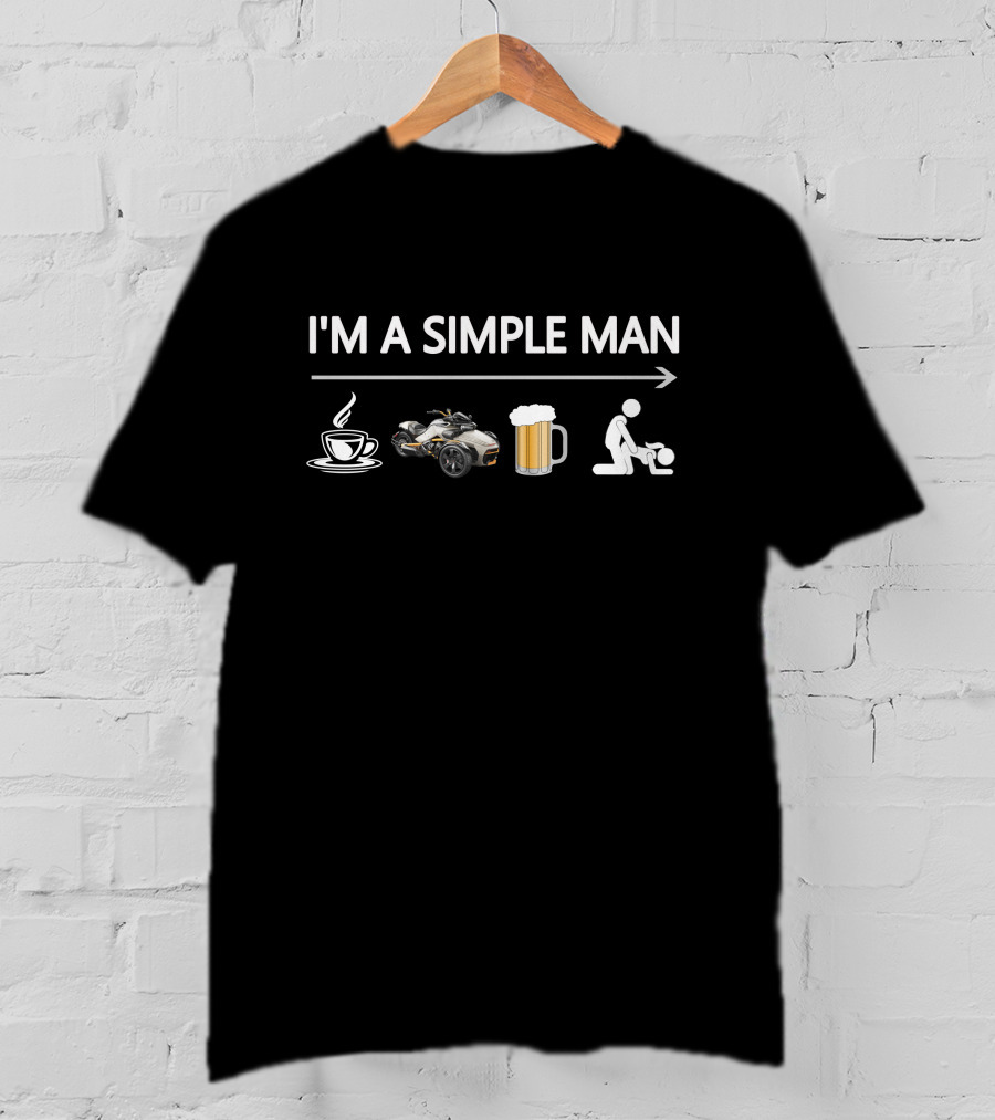 I'm A Simple Man Coffee Spyder Beer BBQ T-Shirt