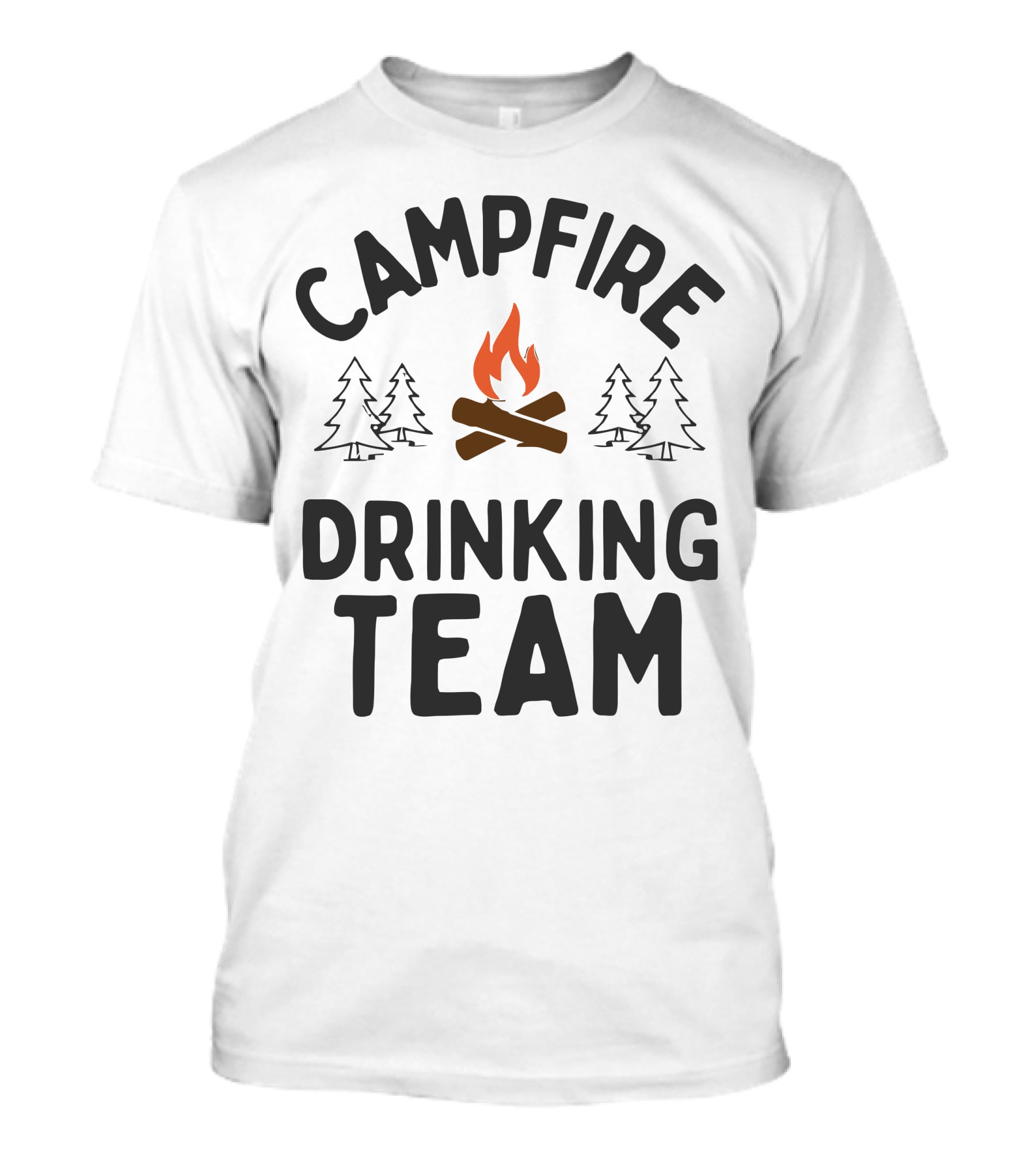 Campfire Drinking Team Camping Vectorized T-Shirt