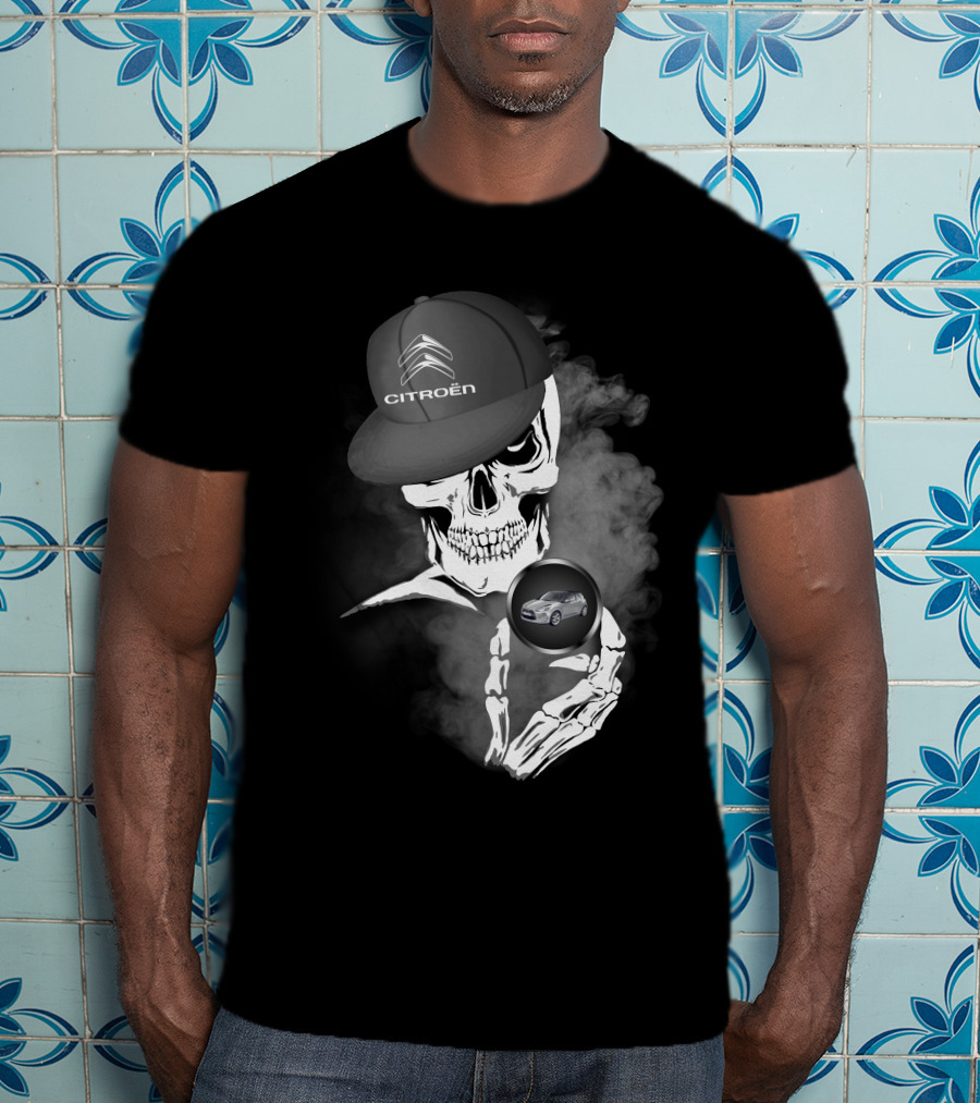 CITROEN DS3 Skull With Cap And Smoke T-Shirt