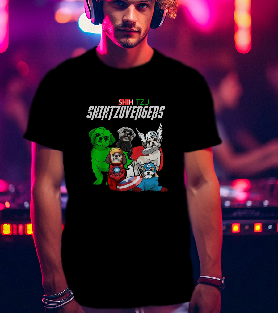 Shih Tzu Marvel Avengers Crossover T-Shirt