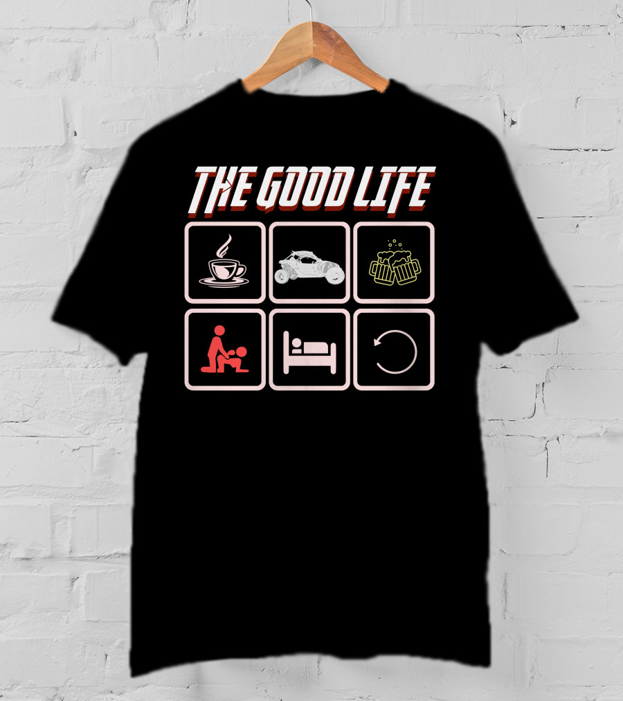 The Good Life Canam Coffee Ride Beer Cycle T-Shirt