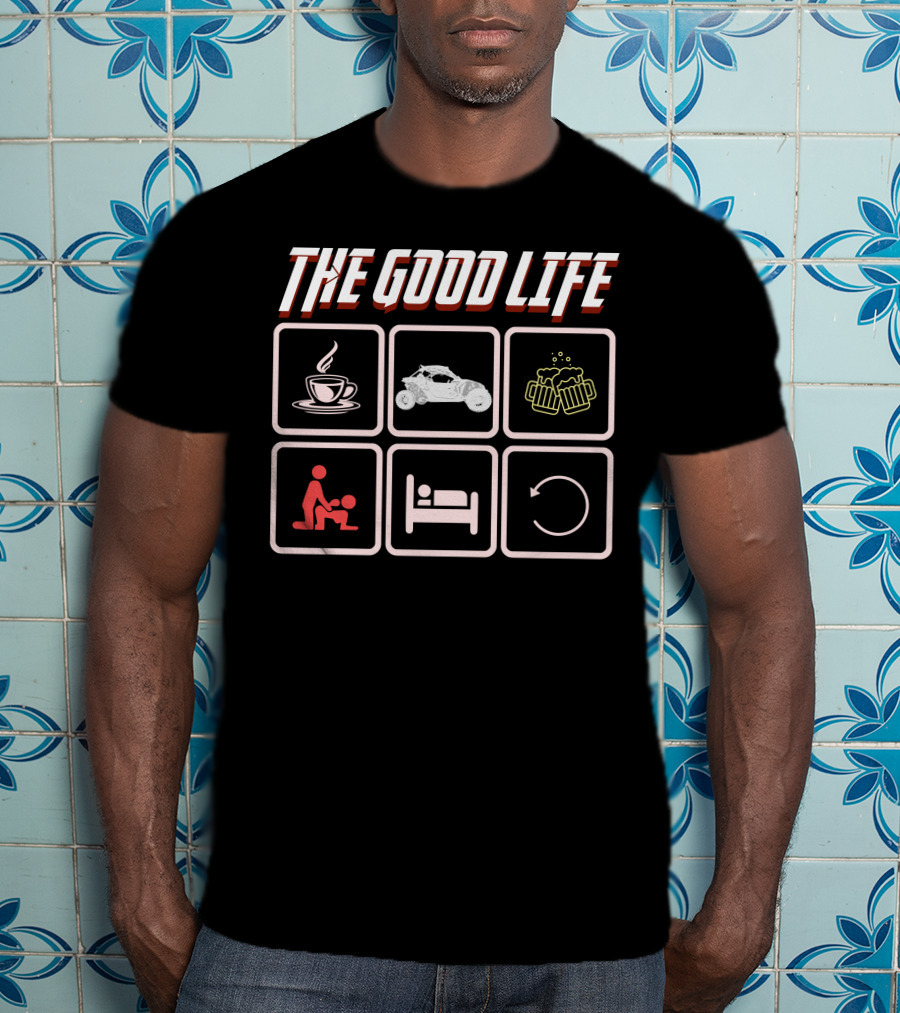 The Good Life Canam Coffee Ride Beer Cycle T-Shirt