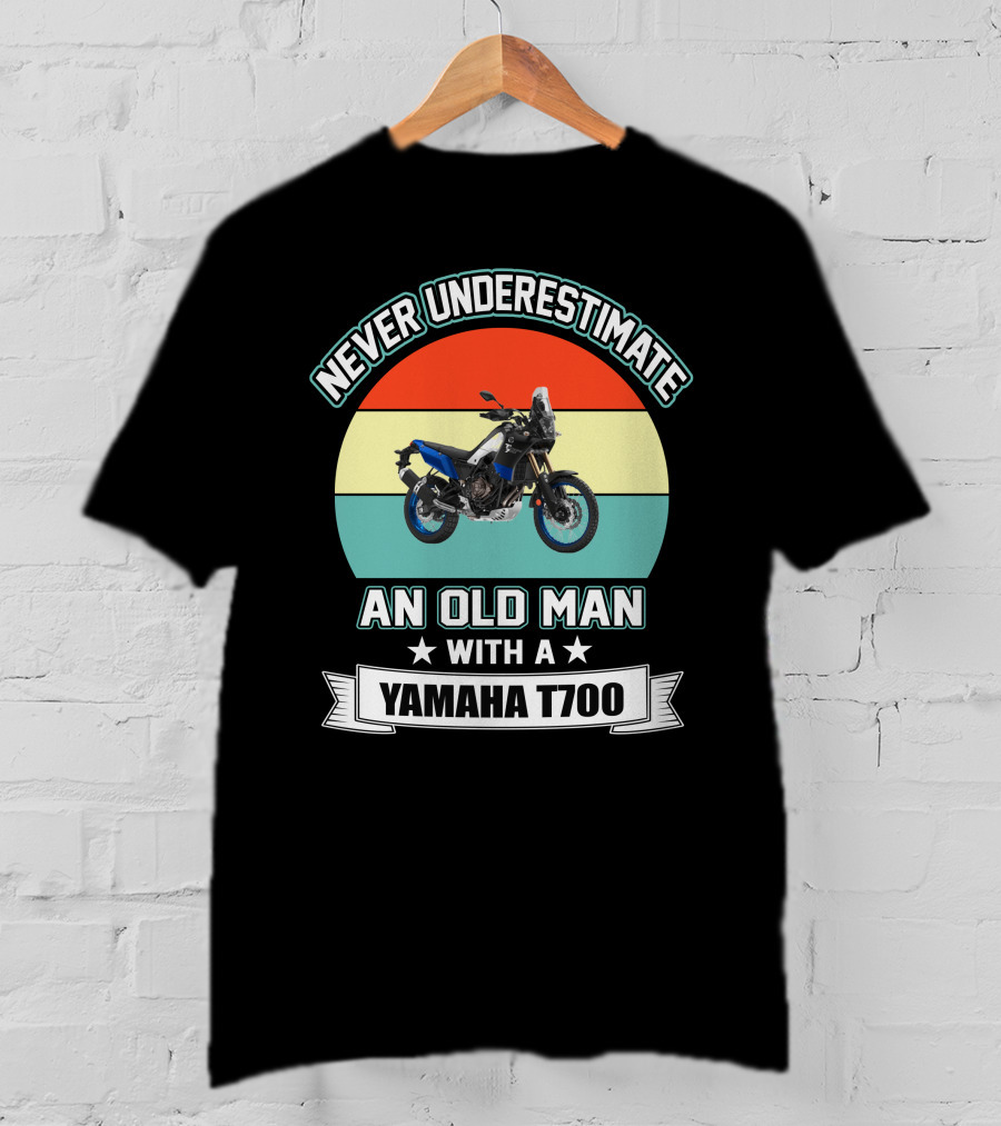 Never Underestimate An Old Man With A Yamaha T700 T-Shirt