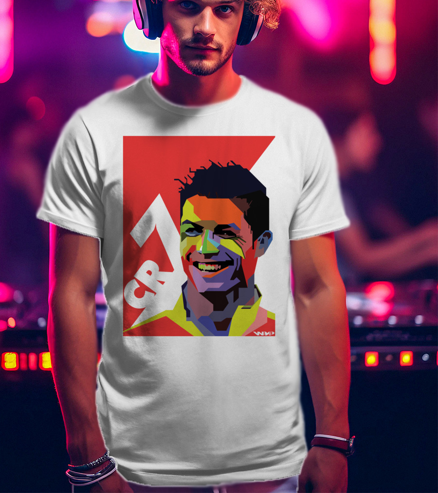 CR7 Colorful Soccer Icon T-Shirt