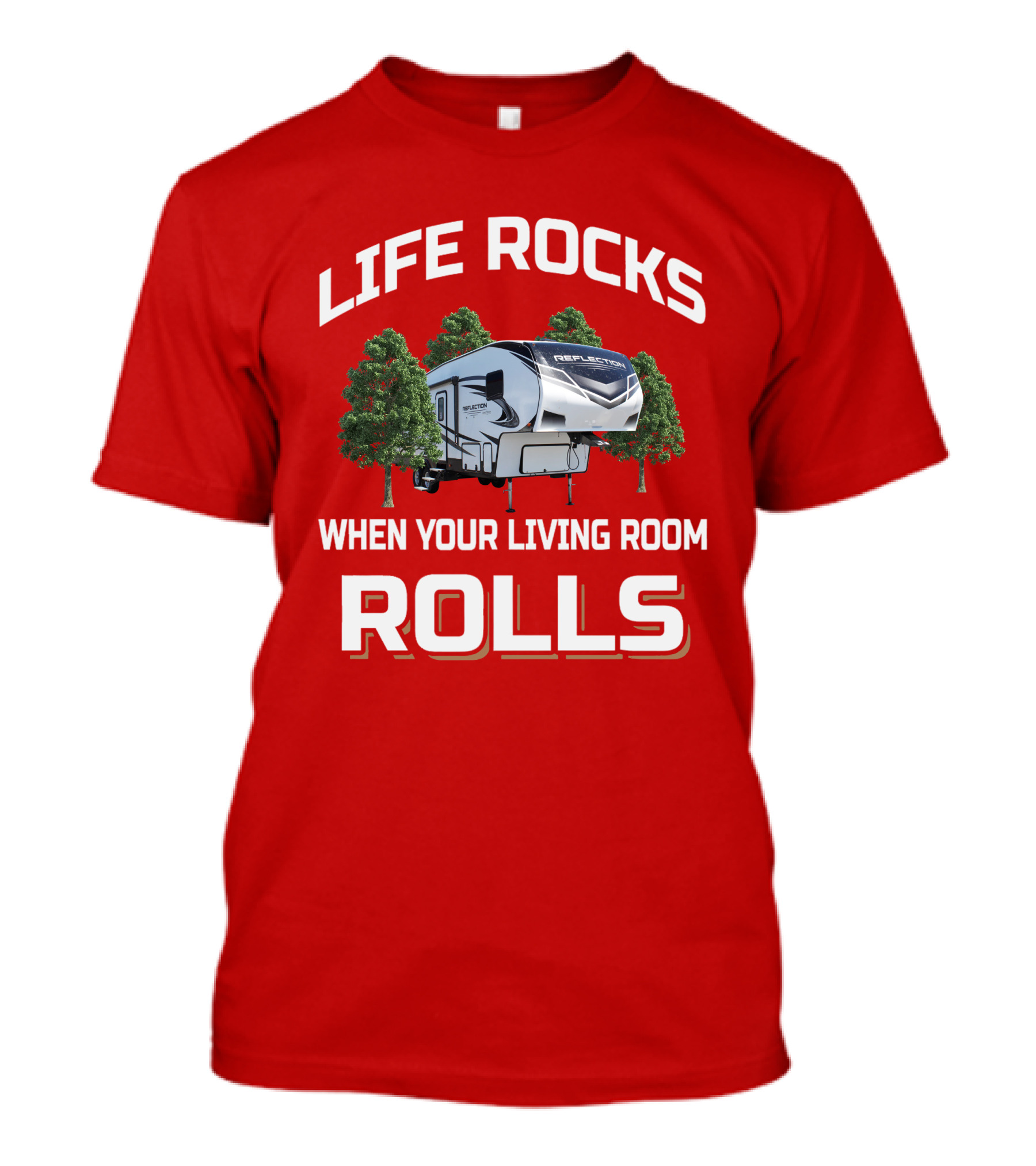 Life Rocks Reflection 28Bh When Your Living Room Rolls T-Shirt