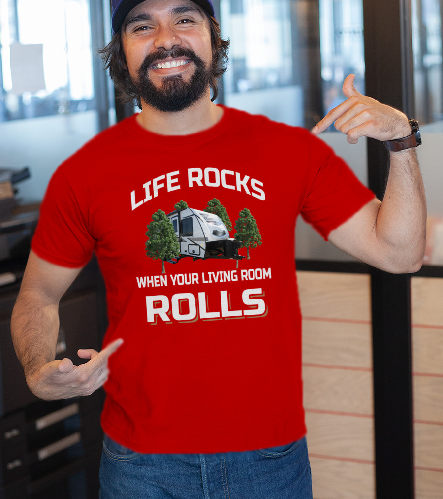 LIFE ROCKS WHEN YOUR LIVING ROOM ROLLS Micro Minnie T-Shirt