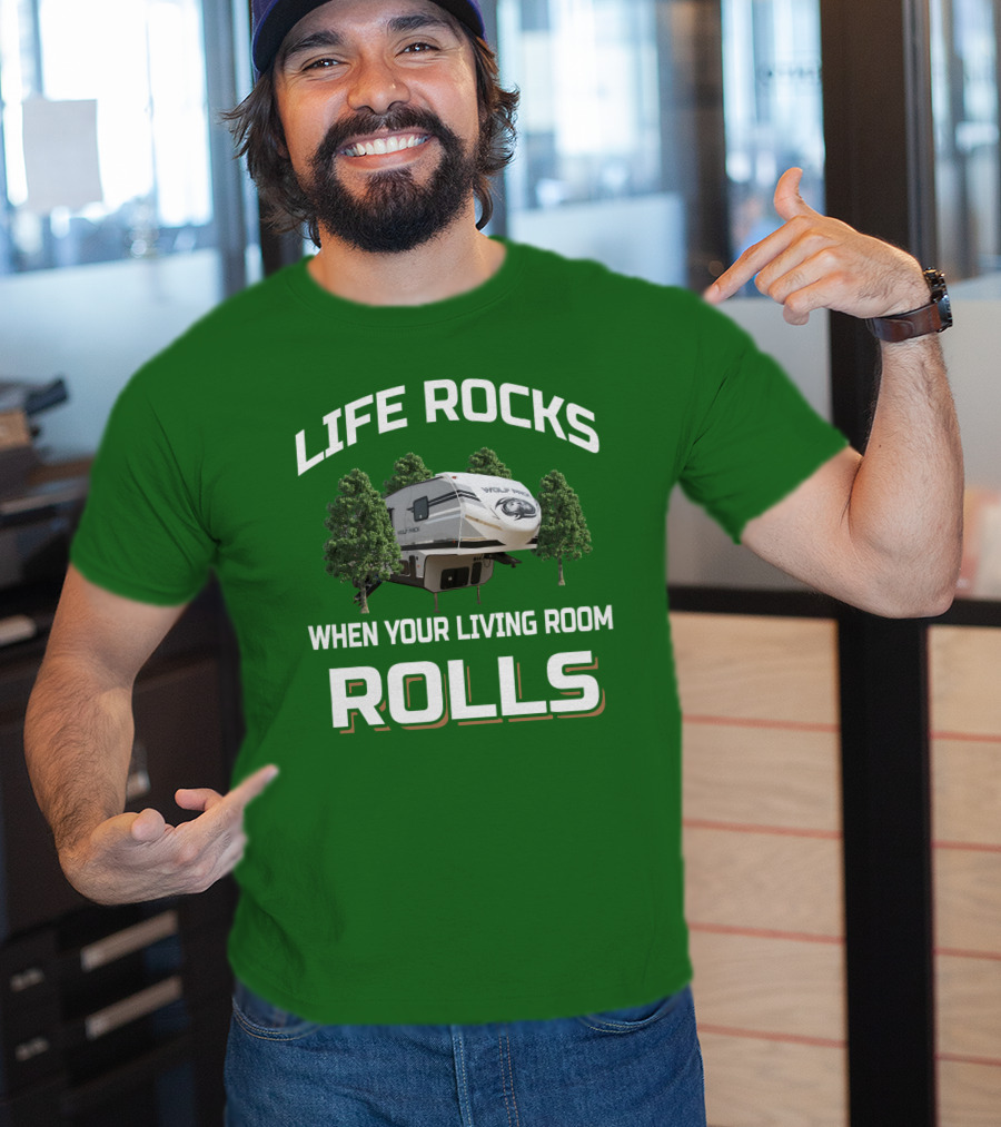 Life Rocks When Your Living Room Rolls Wolf Pack T-Shirt