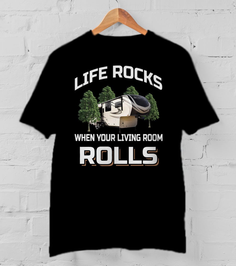 LIFE ROCKS WHEN YOUR LIVING ROOM ROLLS Solitude 390rk T-Shirt