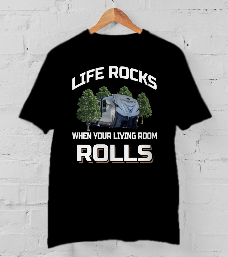 Life Rocks When Your Living Room Rolls Outdoors Titanium T-Shirt