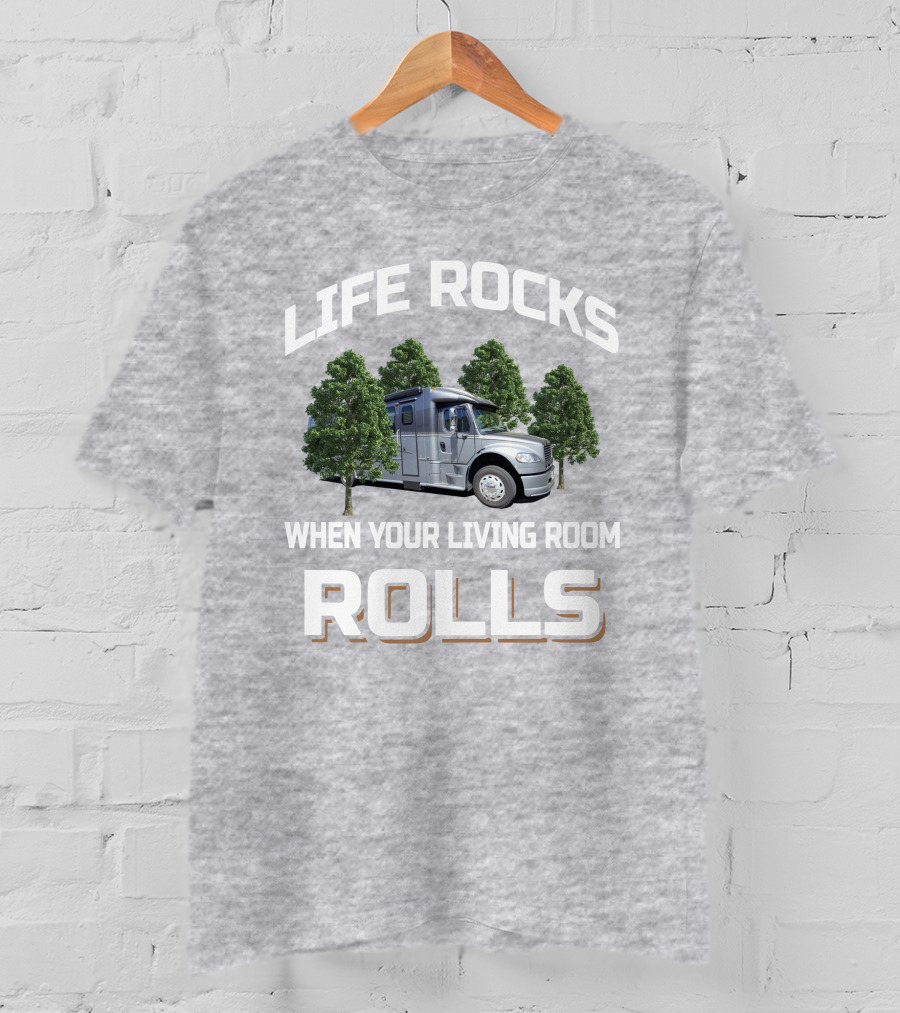 LIFE ROCKS WHEN YOUR LIVING ROOM ROLLS Dynamax Dynaquest XL T-Shirt