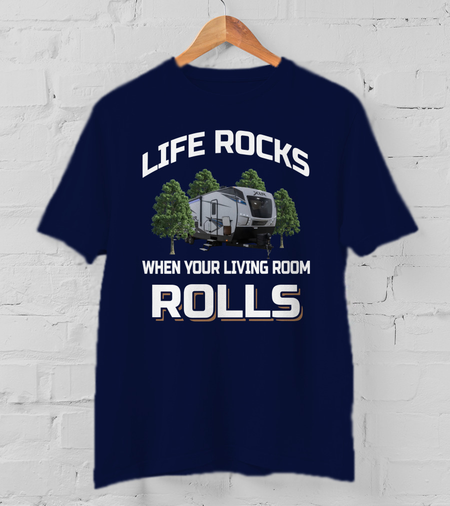 LIFE ROCKS WHEN YOUR LIVING ROOM ROLLS XLR Hyper Lite 3016 T-Shirt
