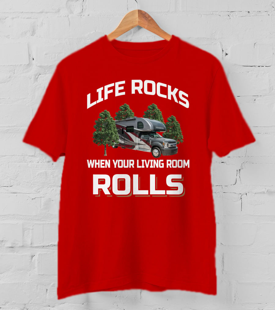 LIFE ROCKS WHEN YOUR LIVING ROOM ROLLS Thor Omni BH35 T-Shirt