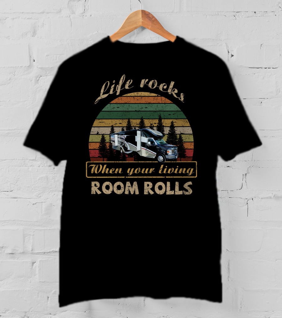 Life Rocks When Your Living Room Rolls Winnebago Aspect 30J T-Shirt