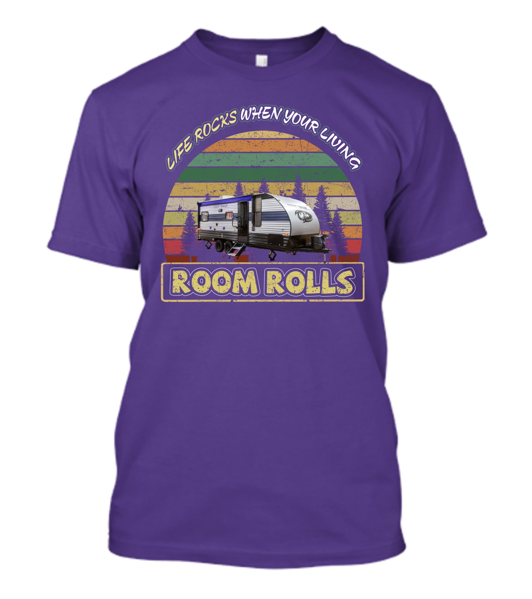 LIFE ROCKS WHEN YOUR LIVING ROOM ROLLS Grey Wolf 20RDSE T-Shirt