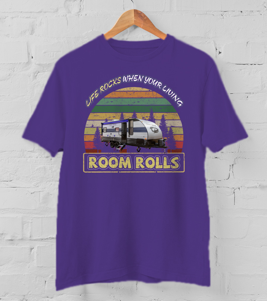 LIFE ROCKS WHEN YOUR LIVING ROOM ROLLS Grey Wolf 20RDSE T-Shirt