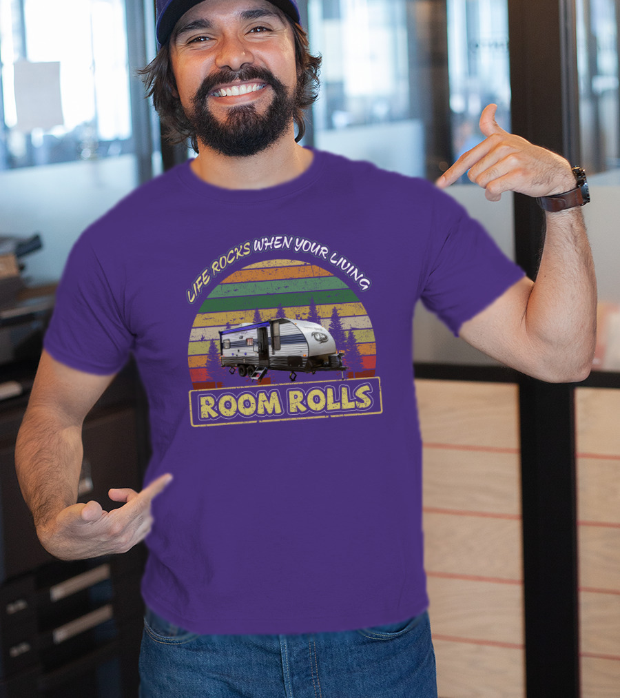 LIFE ROCKS WHEN YOUR LIVING ROOM ROLLS Grey Wolf 20RDSE T-Shirt