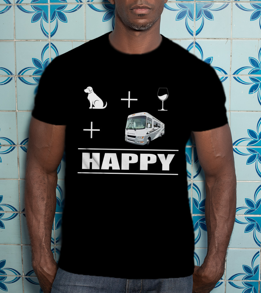 Dog Wine RV Happy T-Shirt