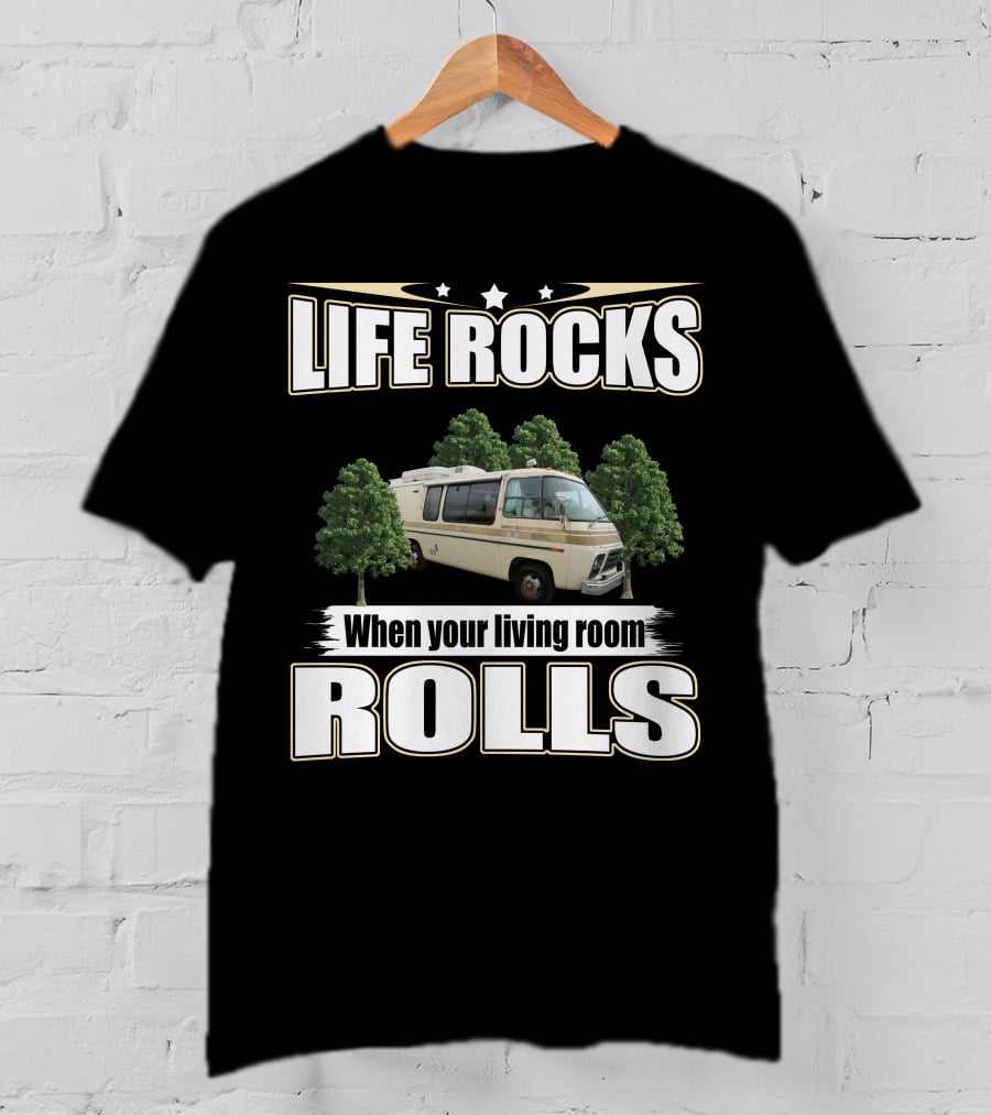 Life Rocks When Your Living Room Rolls 1976 Eleganza T-Shirt