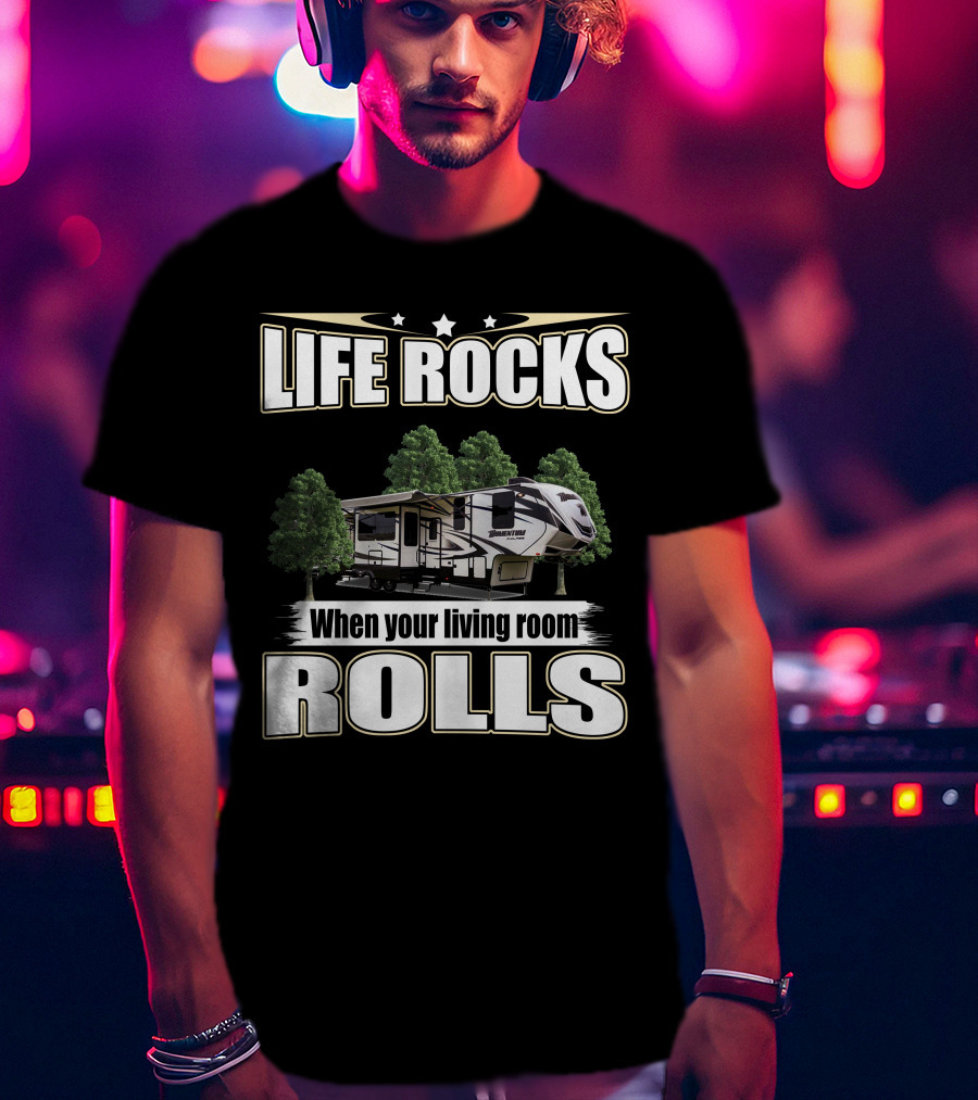 Life Rocks When Your Living Room Rolls Grand Design Momentum 349M T-Shirt