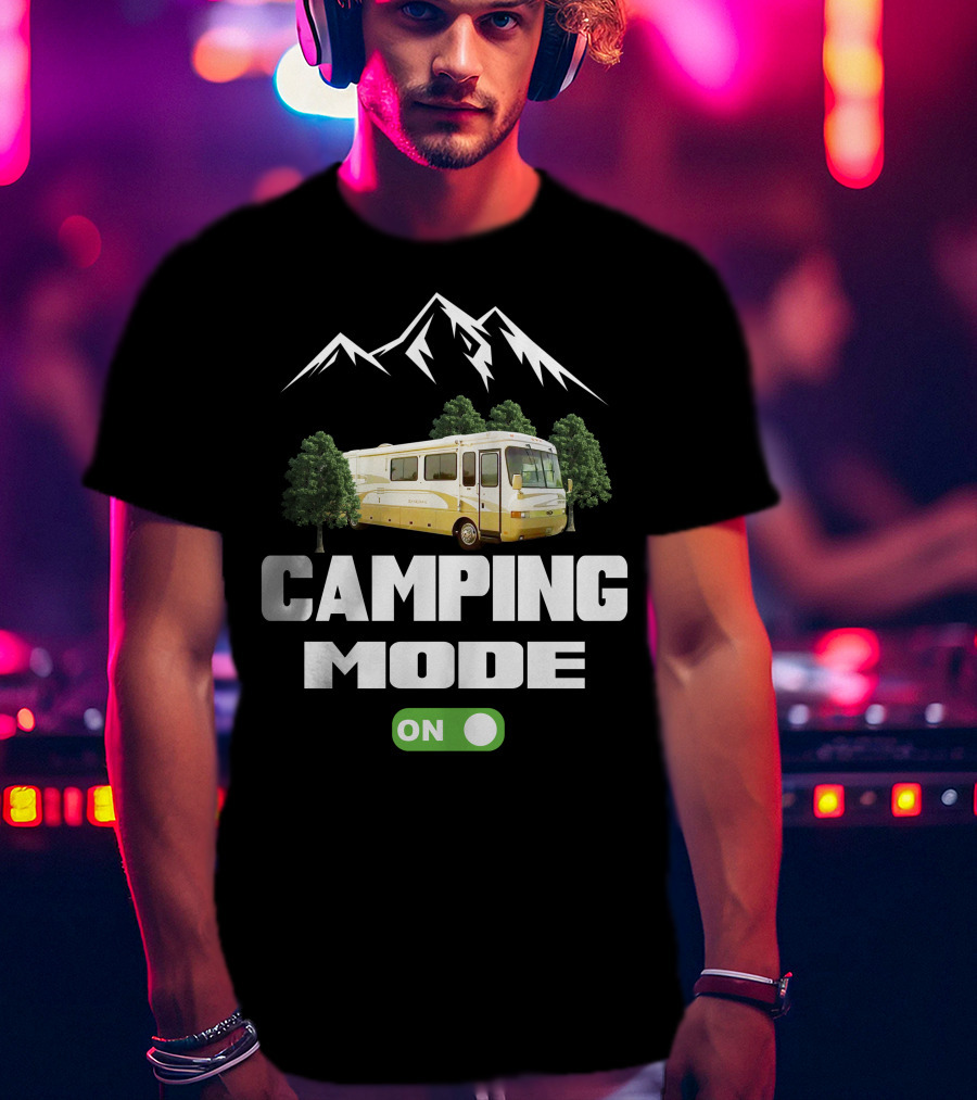 Camping Mode On Safari Zanzibar Mountain RV Adventure T-Shirt