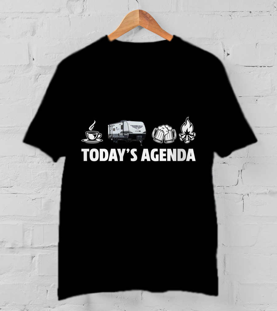 Today's Agenda Grand Designs Transcend XPlor 265BH Coffee Beer Campfire T-Shirt