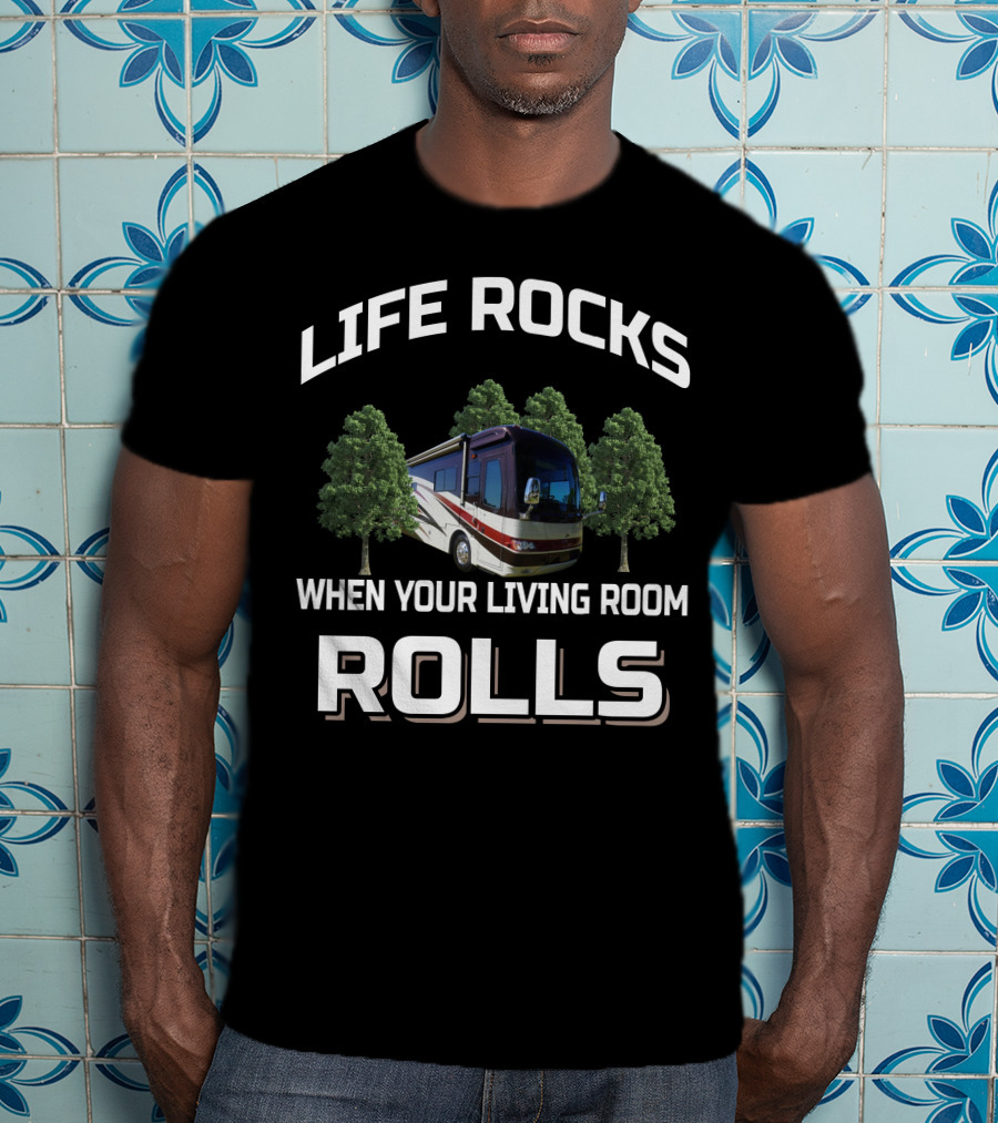 LIFE ROCKS WHEN YOUR LIVING ROOM ROLLS Beaver Contessa Rome 2009 T-Shirt