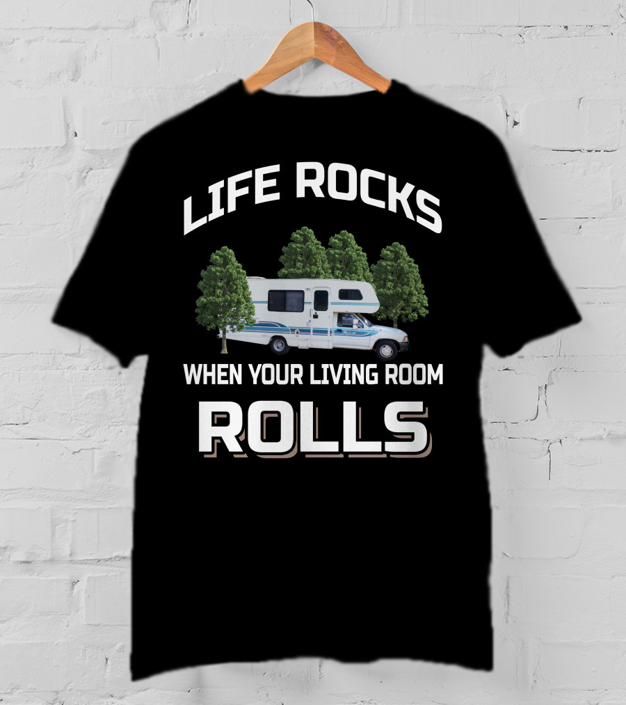 Life Rocks When Your Living Room Rolls 1992 Toyota Itasca Spirit T-Shirt
