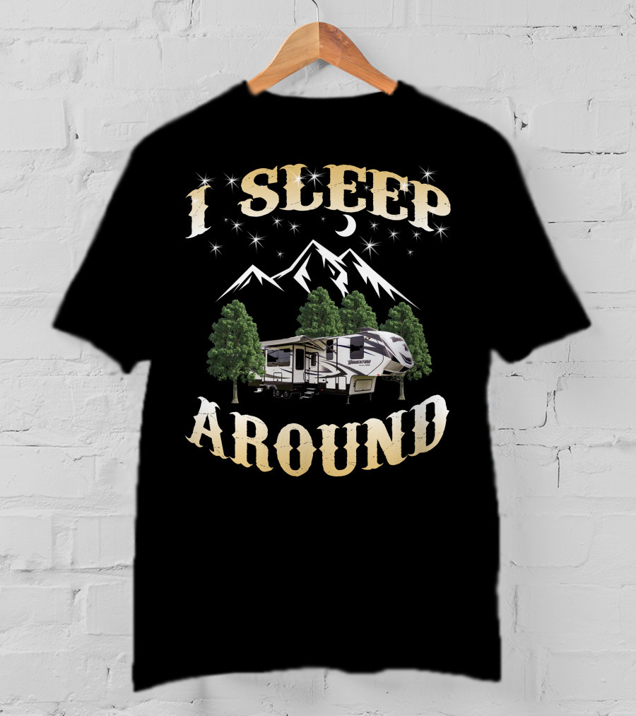 I Sleep Around Grand Design Momentum 349m Mountain Camper Adventure T-Shirt