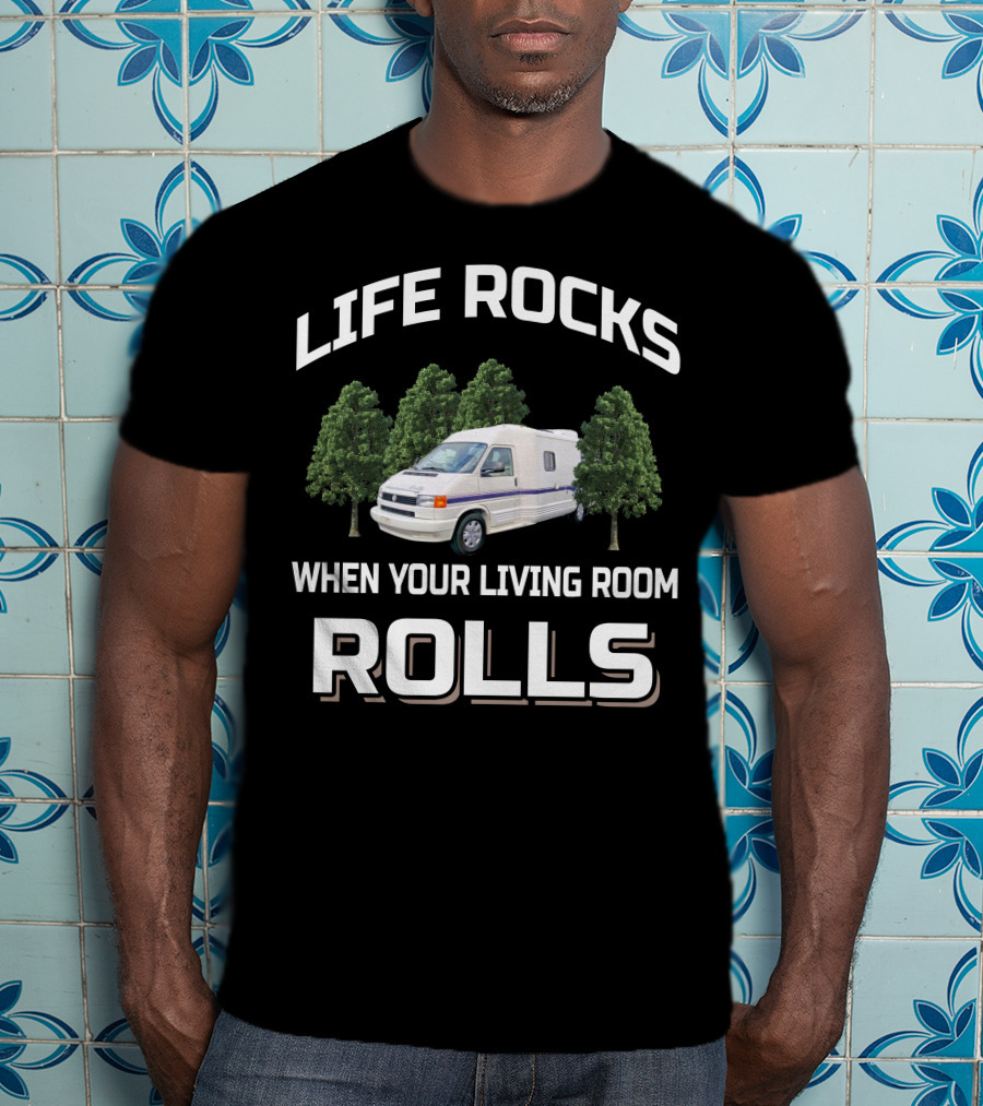 Life Rocks When Your Living Room Rolls 1995 Rialta Qd T-Shirt