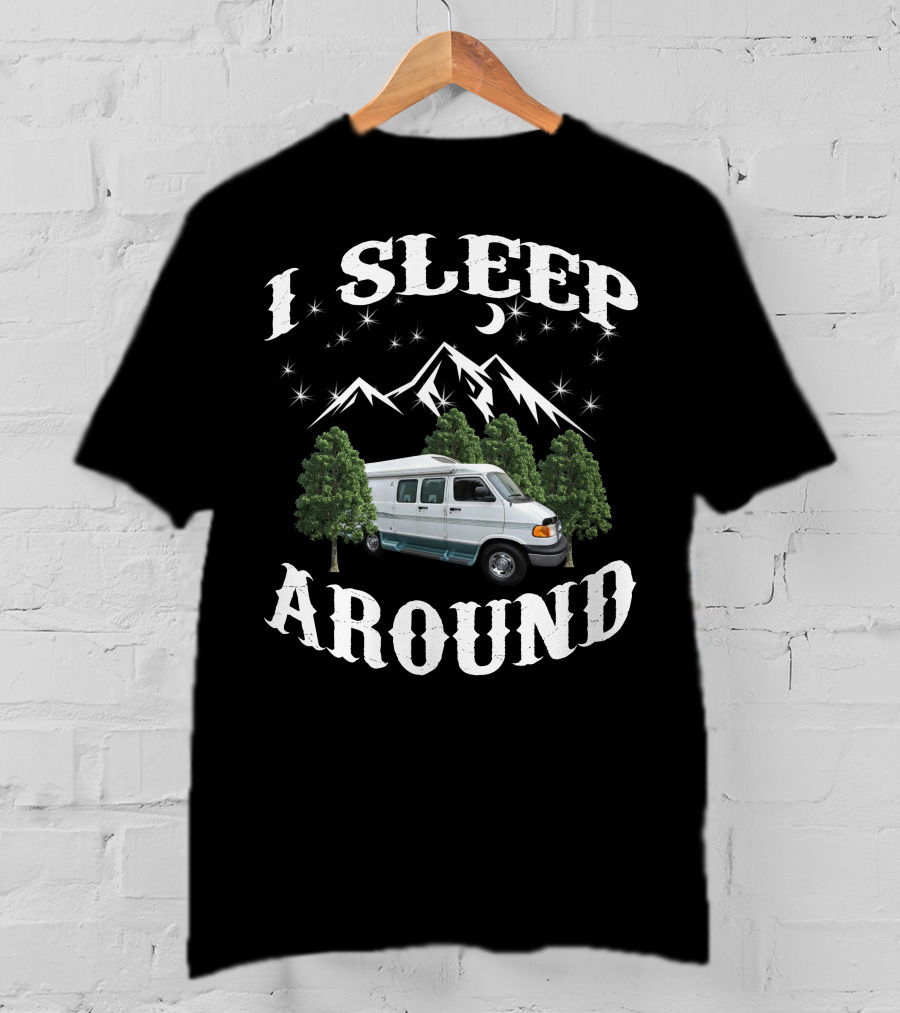 2001 Roadtrek 190 Popular I Sleep Around Camper Van Mountains T-Shirt