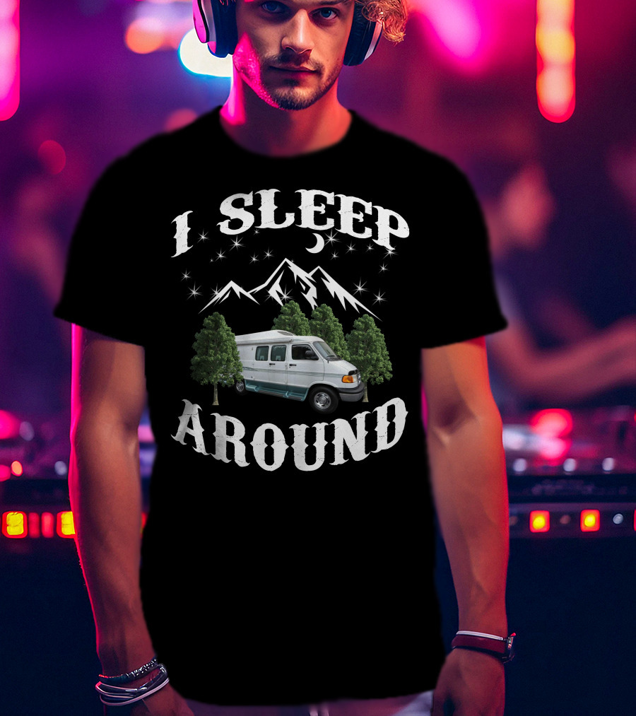 2001 Roadtrek 190 Popular I Sleep Around Camper Van Mountains T-Shirt