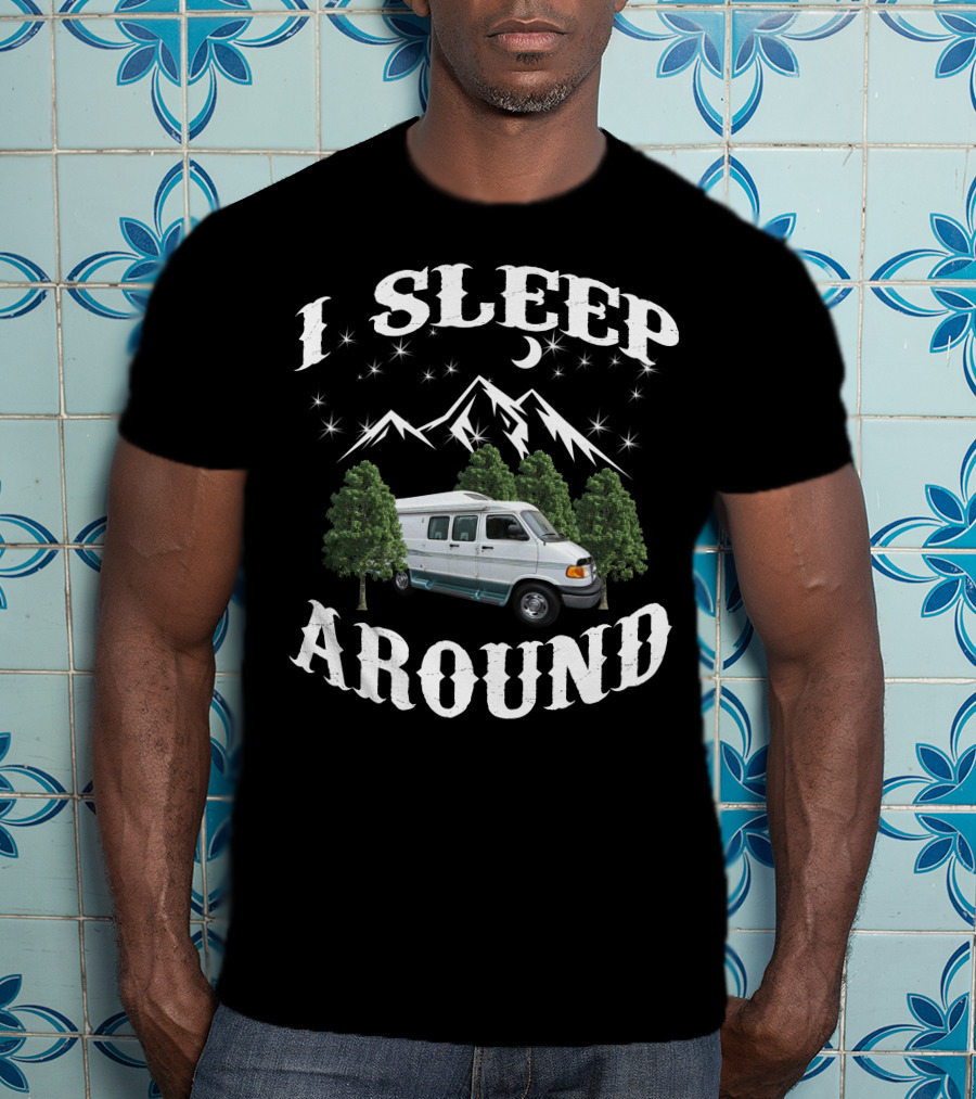 2001 Roadtrek 190 Popular I Sleep Around Camper Van Mountains T-Shirt