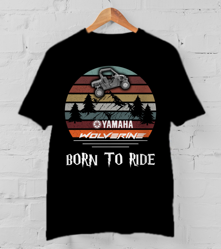 Yamaha Wolverine Born To Ride Vintage Sunset Forest T-Shirt