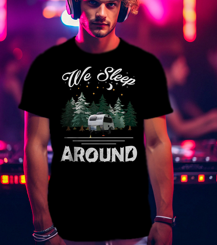 We Sleep Around Little Guy Max Camper Forest Night T-Shirt