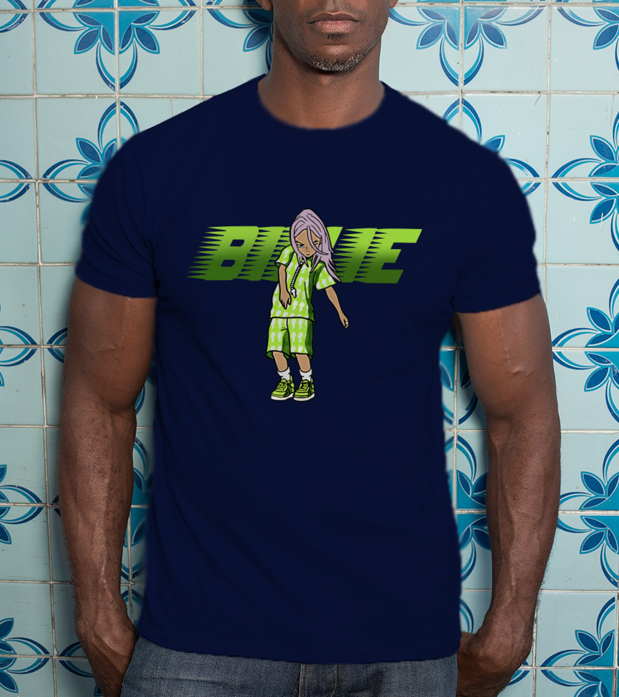 Takashi Murakami Billie Eilish Collaborative Green Outfits Graphic Billie T-Shirt