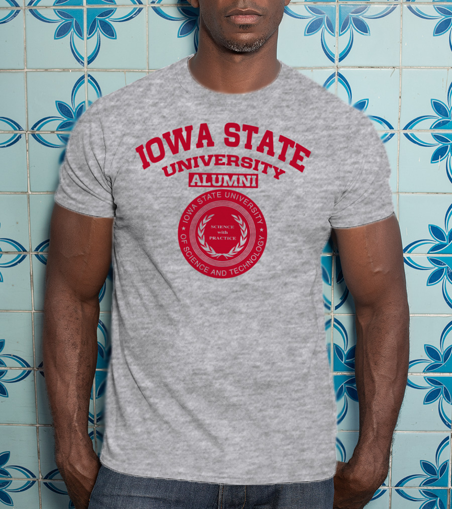 Iowa State University Alumni Science With Practice Circular Seal T-Shirt