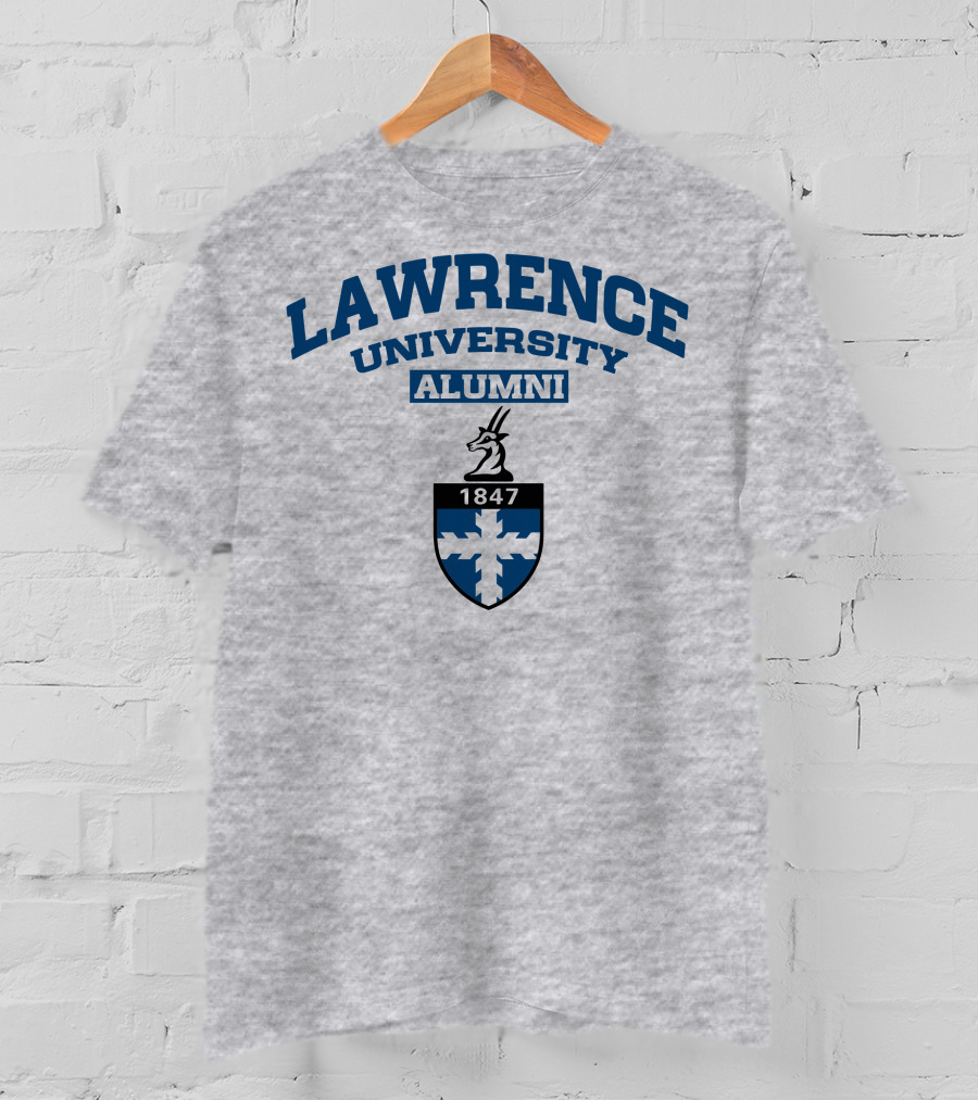 Lawrence University Alumni 1847 Crest With Antelope Emblem T-Shirt