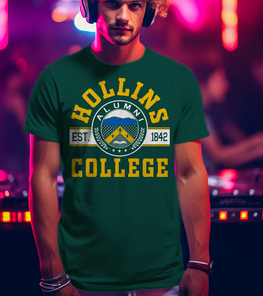 Hollins College Alumni Est. 1842 Fleur-de-lis And Mountain Emblem T-Shirt