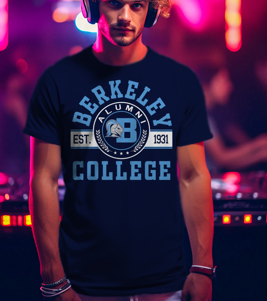 Berkeley College Alumni Est. 1931 Knight Logo B T-Shirt